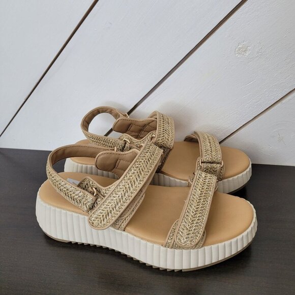 NEW Dv Dolce Vita Womens 10 Fighter Natural Platform Sandals - Picture 2 of 9
